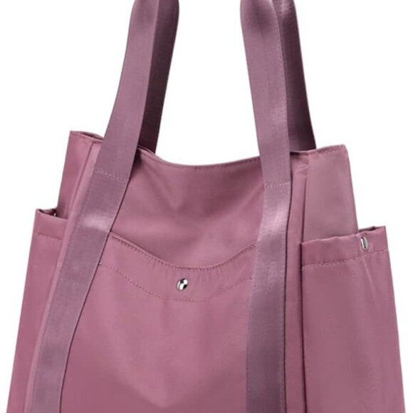 Women Nylon Tote Shoulder Bag Water Resistant Multi Pocket Casual Shopper